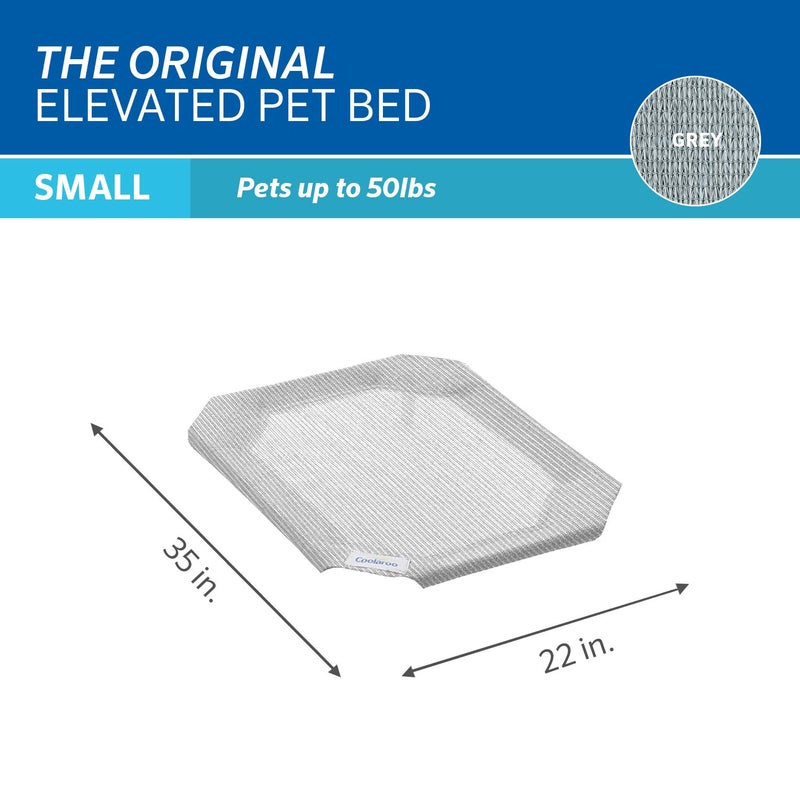 Coolaroo Replacement Cover, The Original Elevated Pet Bed by Coolaroo, Small,Grey - Image 3